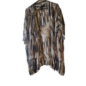 Maggie Barnes Women's 3x Animal Orint Blouse 3x